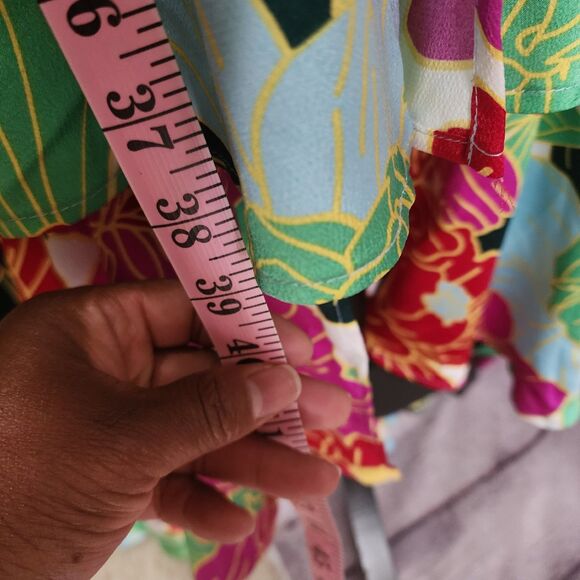 Boohoo Maxi Dress Womens 4 Floral Printed Ruffle Tiered Cut Out Dress Festival - Picture 11 of 16